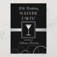 30e anniversaire Surprise Party Argent et Noir