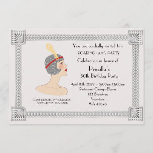 Invitation 30e ou n'importe quelle,Femme de la fête d'anniver