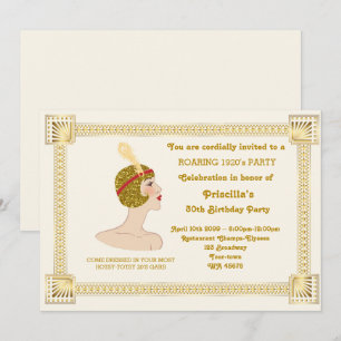 Invitation 30e ou n'importe quelle,Femme de la fête d'anniver