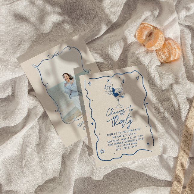 Invitation 30e Soirée d'anniversaire à Trente photos côtières (Créateur téléchargé)