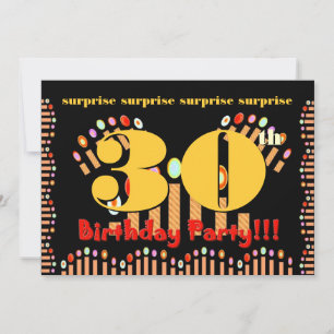 Invitation 30e SURPRISE Modèle d'invitation à la fête d'anniv
