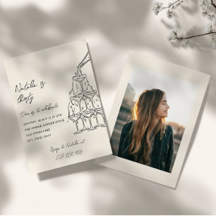 Invitation 30e tour de Champagne illustrée photo Anniversaire