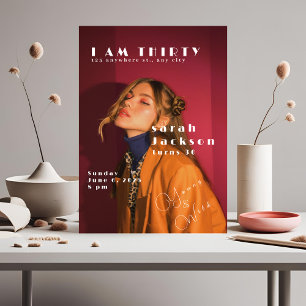 Invitation 30ème anniversaire avec photo