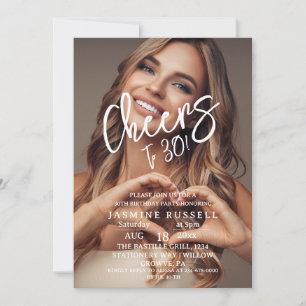 Invitation 30ème anniversaire de la photo moderne pour elle