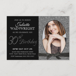 Invitation 30ème fête d'anniversaire de Faux de photo