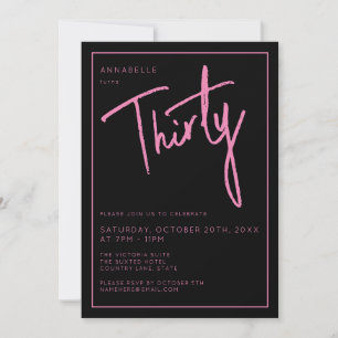 Invitation 30ème Trente-trentième anniversaire moderne