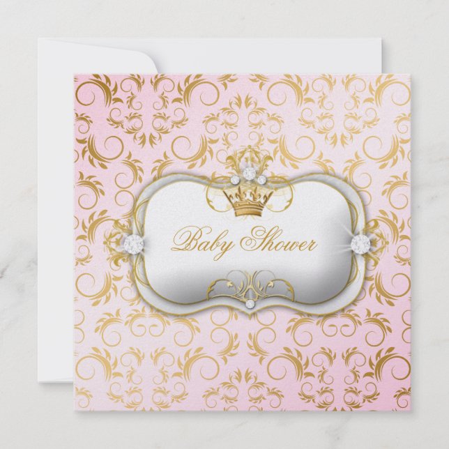 Invitation 311 Baby shower rose Ciao Bella (Devant)