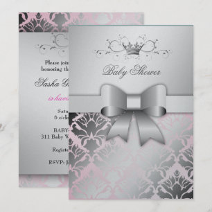 Invitation 311 Baby shower rose précieux de la mâchoire de Sh