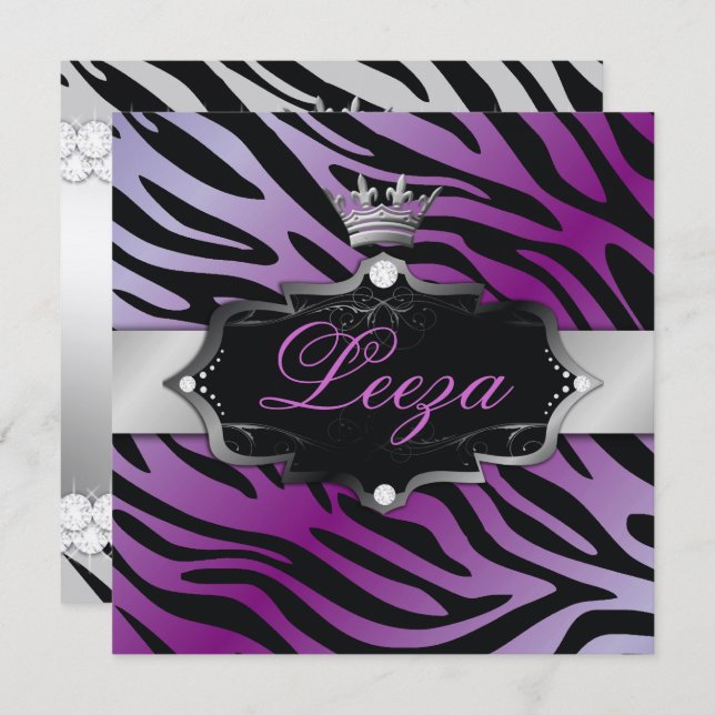 Invitation 311-Baroque Princess Premium Metallic (Devant / Derrière)