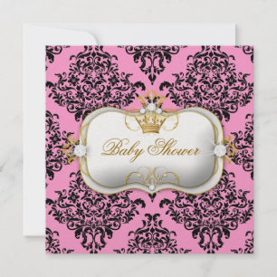 Invitation 311 Ciao Bella et Lovey Dovey Damask Glace rose