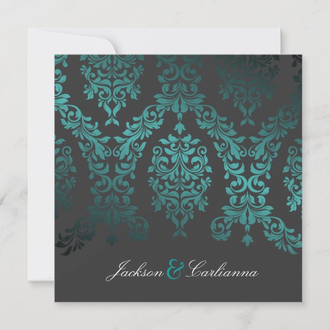 Invitation 311-Dashing Damask| Charbon Sea Garden (Devant)
