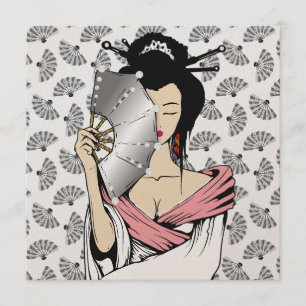 Invitation 311-Diamond Geisha Arrière - plan de ventilateur