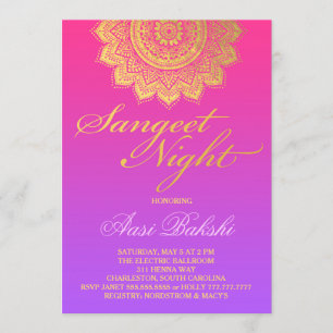 Invitation 311 Henna Sangeet NiPink Purple Ombre
