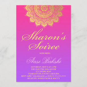 Invitation 311 Henné rose violet Ombre Sharon