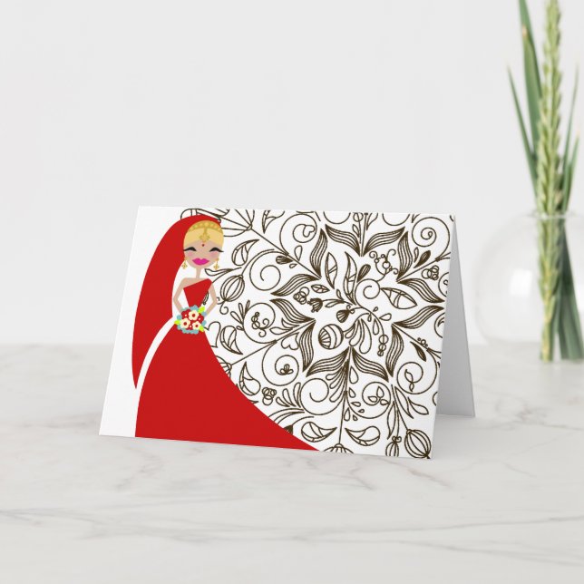 Invitation 311 Henné version 2 Updo Blonde Indian (Devant)