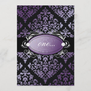 Invitation 311-Invitation Luxuriante De Damas Violettes
