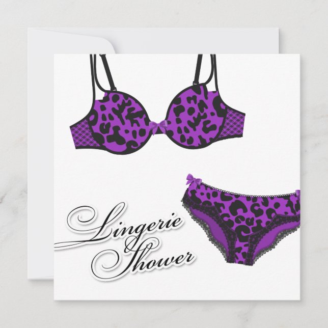 Invitation 311 Lingerie Léopard violet (Devant)