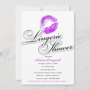 Invitation 311-Lingerie Shower - Purple Kisses