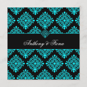 Invitation 311 Luciana Aqua & Black