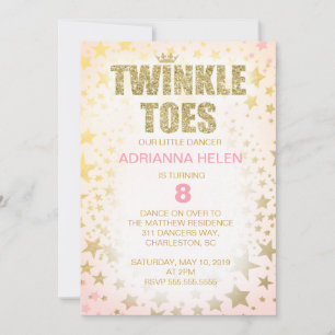 Invitation 311 Parties scintillant Twinkle Toes Dancer Invita