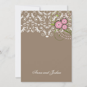Invitation 311-Pink sable floral du Flourish  
