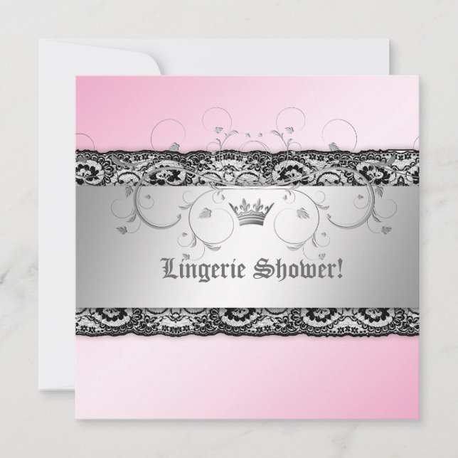 Invitation 311-Silver devinent la lingerie rose de (Devant)