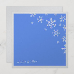 Invitation 311-Sweet Snowflake bleu clair métallique