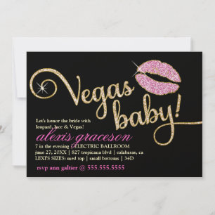 Invitation 311 Vegas Baby Glitzy Kiss Metallic