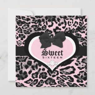 Invitation 311 Wild at Heart Sweet sixteen  Quinceanera