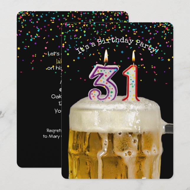 Invitation 31e anniversaire fête de la bière (Devant / Derrière)