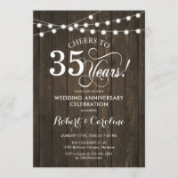 35e anniversaire de mariage - Bois rustique