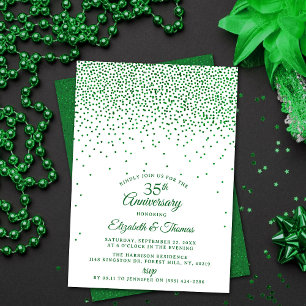 Invitation 35e anniversaire du Mariage émeraude
