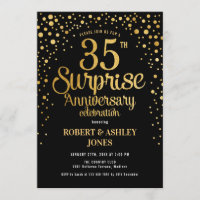 35e anniversaire du Mariage surprise - Noir & Or