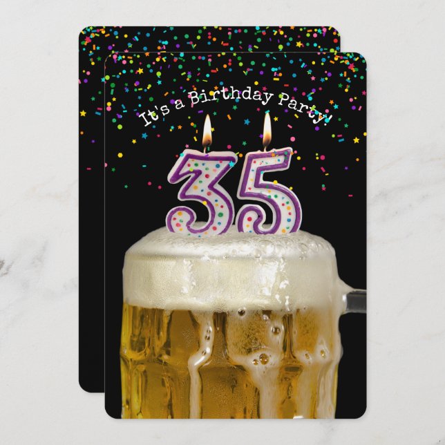Invitation 35e anniversaire fête de la bière (Devant / Derrière)