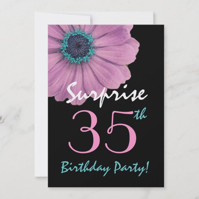 Invitation 35e anniversaire surprise Anniversaire Plutôt rose (Devant)