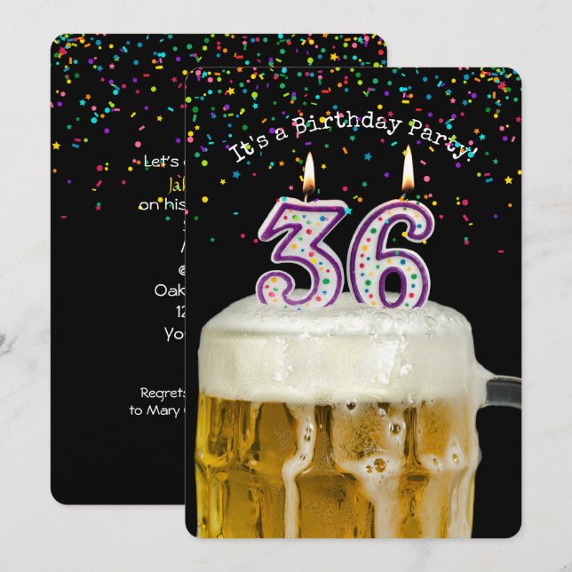 Invitation 36e anniversaire fête de la bière (Devant / Derrière)