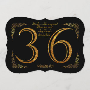 Invitation 36ème, fête d'anniversaire 36ème, grand Gatsby, no