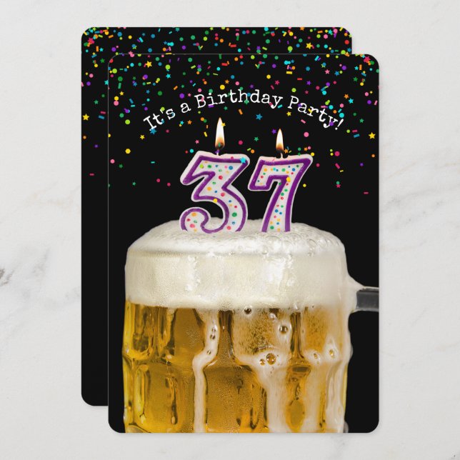 Invitation 37e anniversaire fête de la bière (Devant / Derrière)
