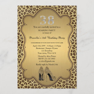 Invitation 38ème, fête d'anniversaire 38ème, Chaussures Cheet