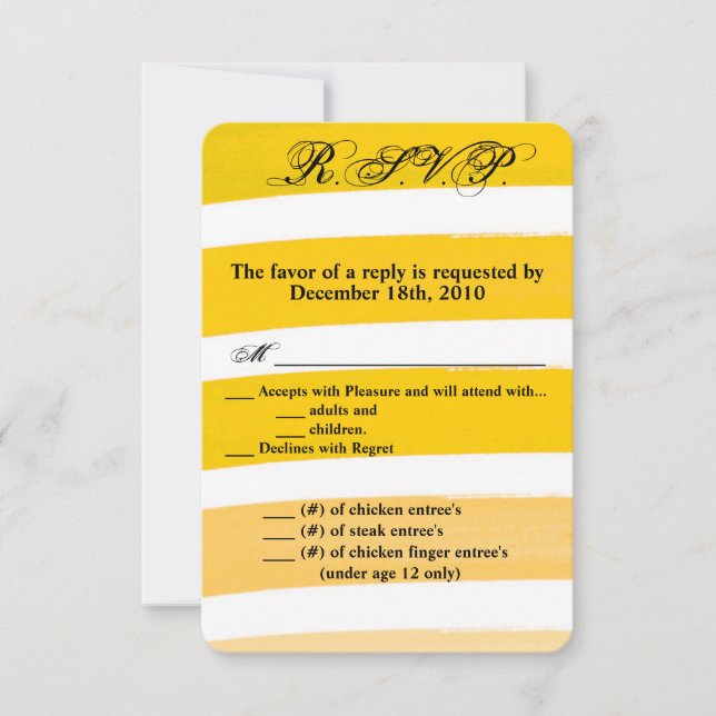 Invitation 3,5 x 5 R.S.V.P. (Devant)