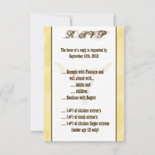 Invitation 3,5 x 5 R.S.V.P Cowboy Rodeo Steer Sku
