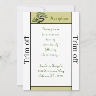 Invitation 3,5 x 7 Réception Japonaise Green Bonsa
