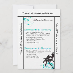 Invitation 3.5x6 Directions Card Beach Breeze Ocean Water