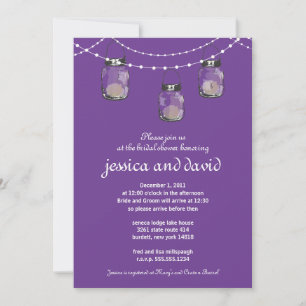 Invitation 3 Hanging Mason Jars - Partie d'engagement