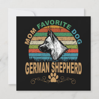 Invitation 3 Mom Favorite Dog German Shepherd