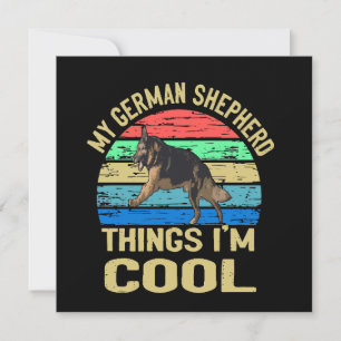 Invitation 3 Mon truc de berger allemand Je suis cool vintage