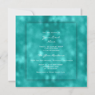 Invitation 3D Turquoise Aquatique Tiffany Urban Beach Ocean G