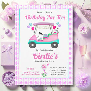 Invitation 3Élégant chariot de golf pour femmes pour un 30e a