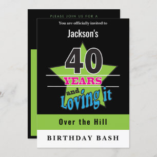 Invitation 40 ans et aimer Anniversaire
