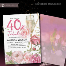 40 ans et Fabuleux Anniversaire Champagne Floral